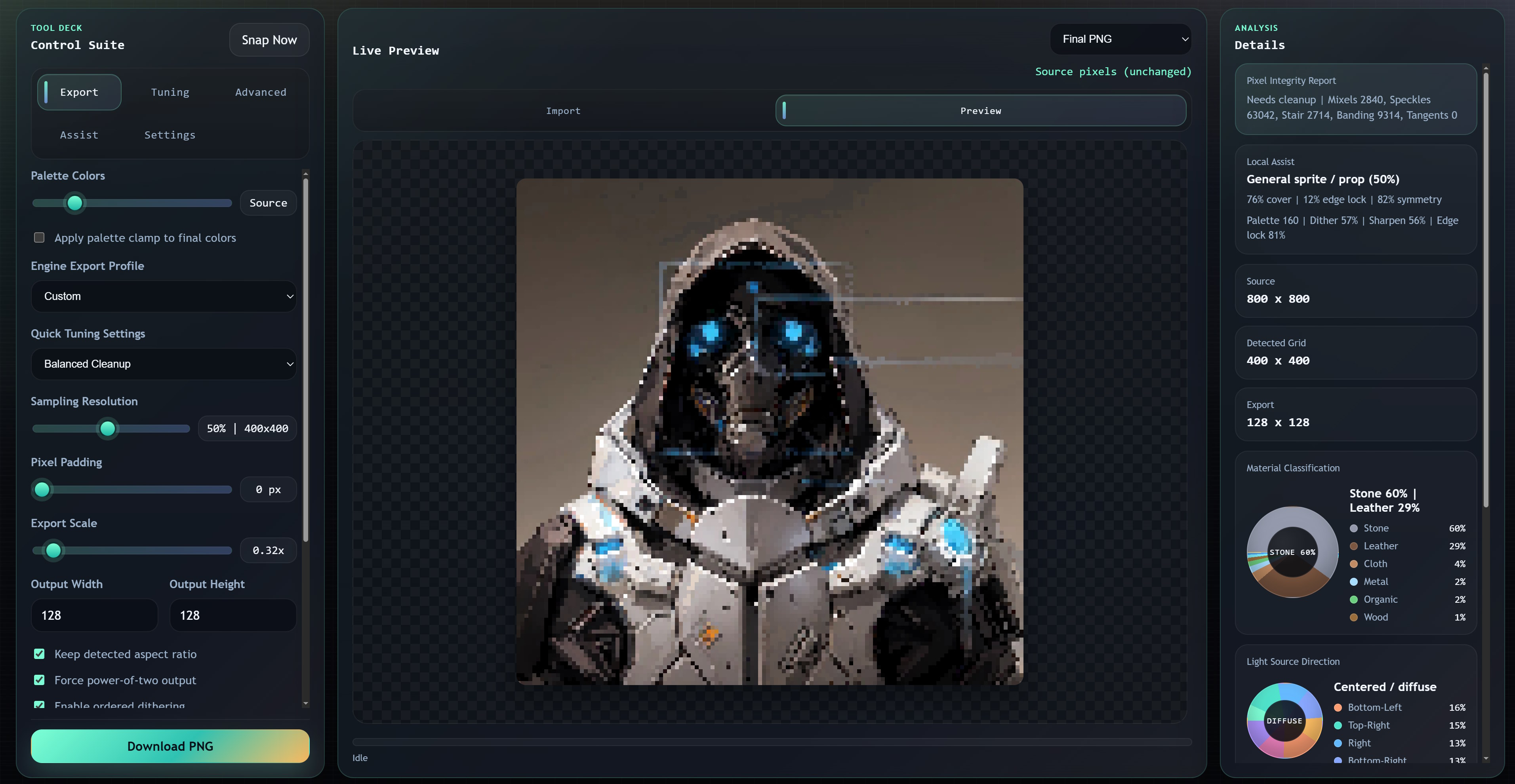 Pixel Snapper interface